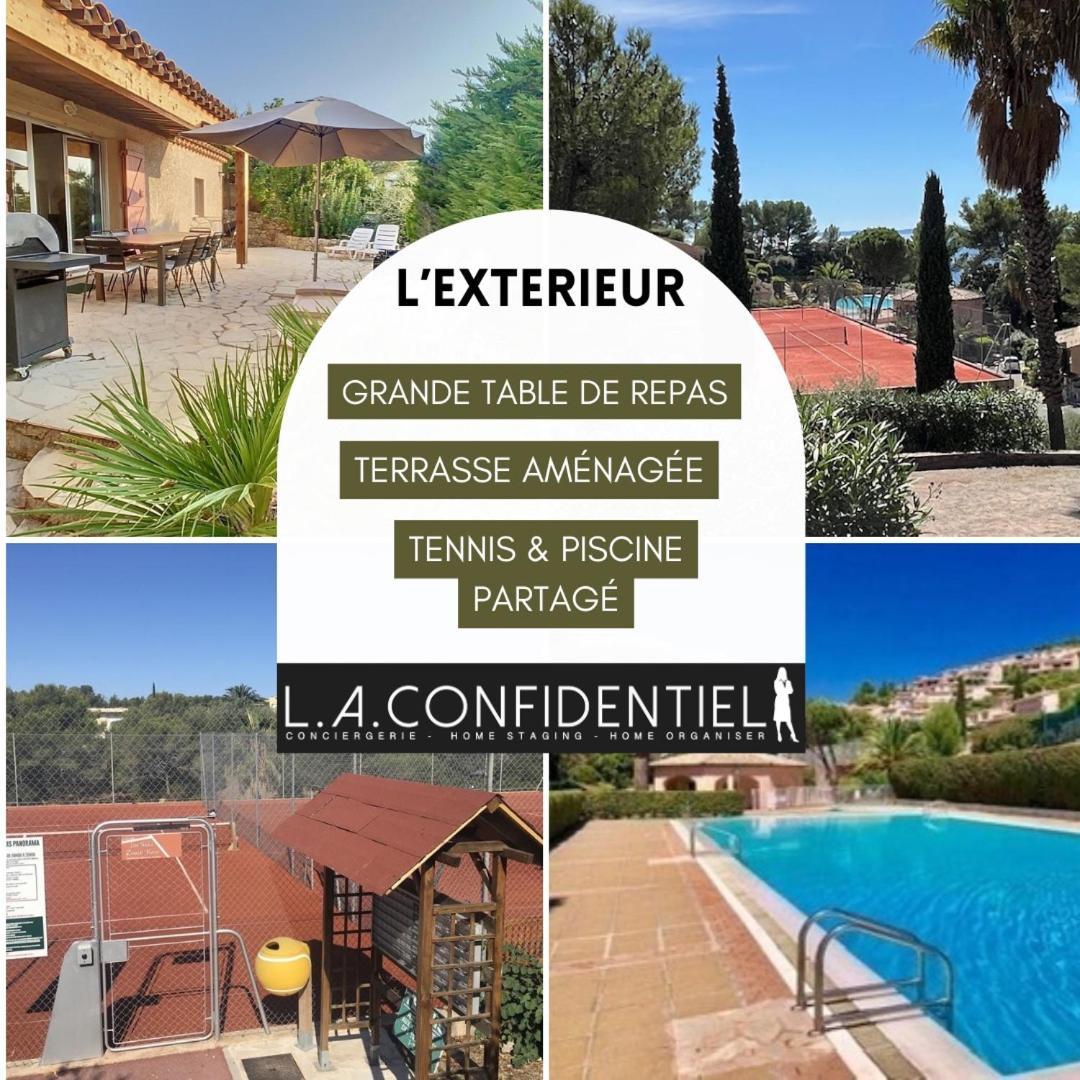 10 A 12 Pers Famille Amateurs Randonnee Boulouris Panorama Saint Raphael Tennis Piscine Partage Exterior photo